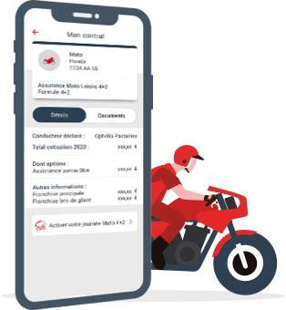illustration contrat - moto