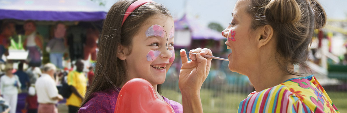 fête école efant maquillage ballons