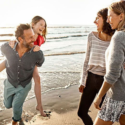 famille à la plage