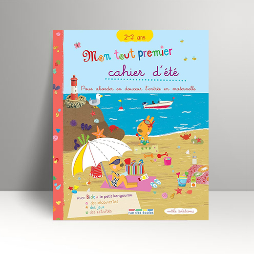 Couverture cahier d'été pour les 2-3 ans