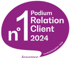 Numéro 1 Podium Relation Client 2024 Assurance, étude BearingPoint-Kantar