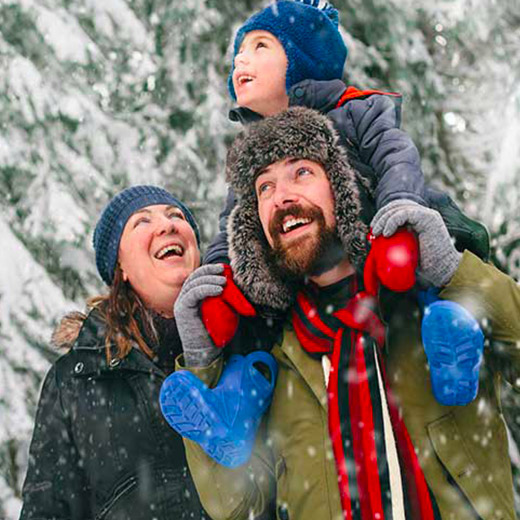 famille au ski